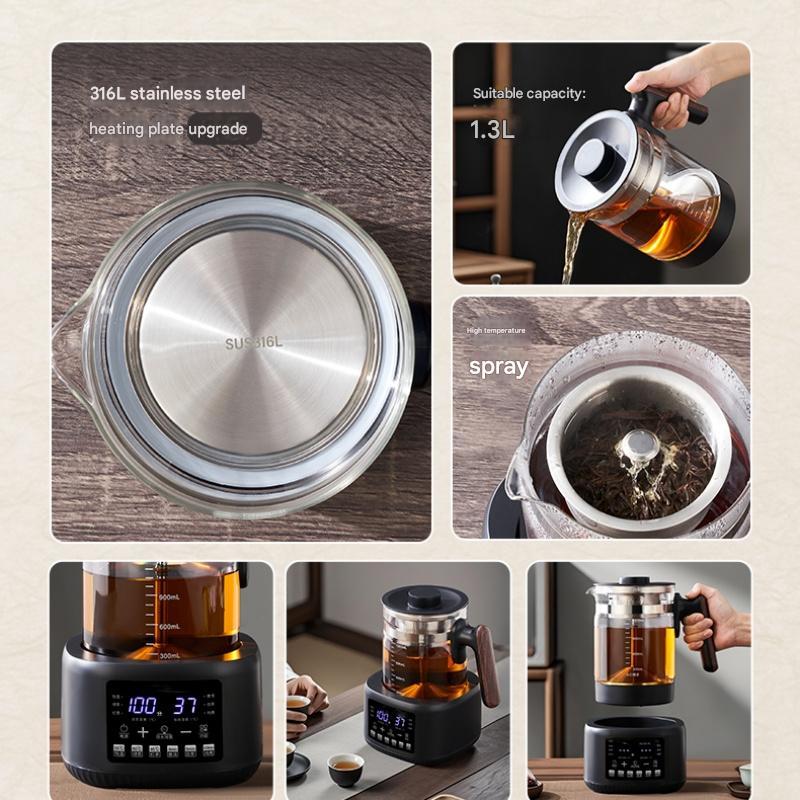 1.6-2.0L Multifunctional 304 Stainless Steel Smart Glass Electric Kettle Automatic Shut-off Constant Temperature for Household