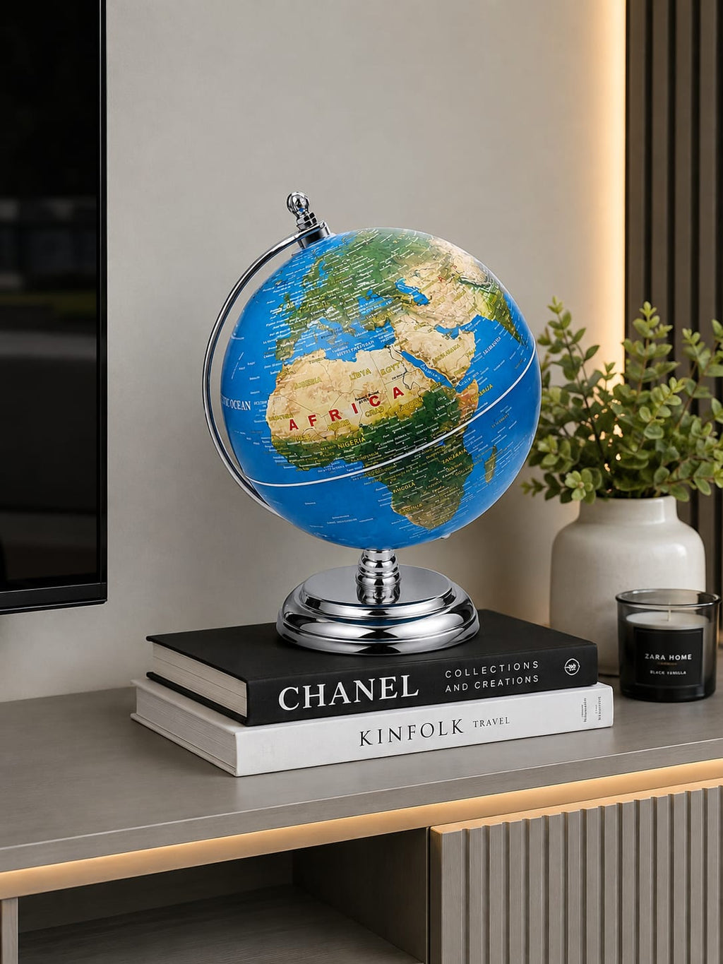 ROTATING GLOBE WORLD MAP