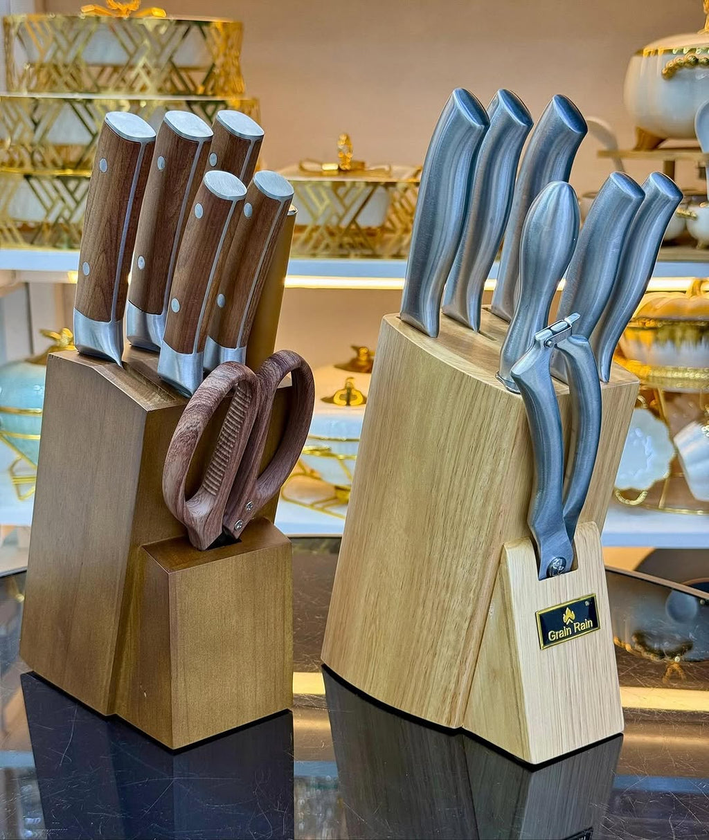 8pcs Set High quality Stainless Steel Knife Set with Hallow handle.