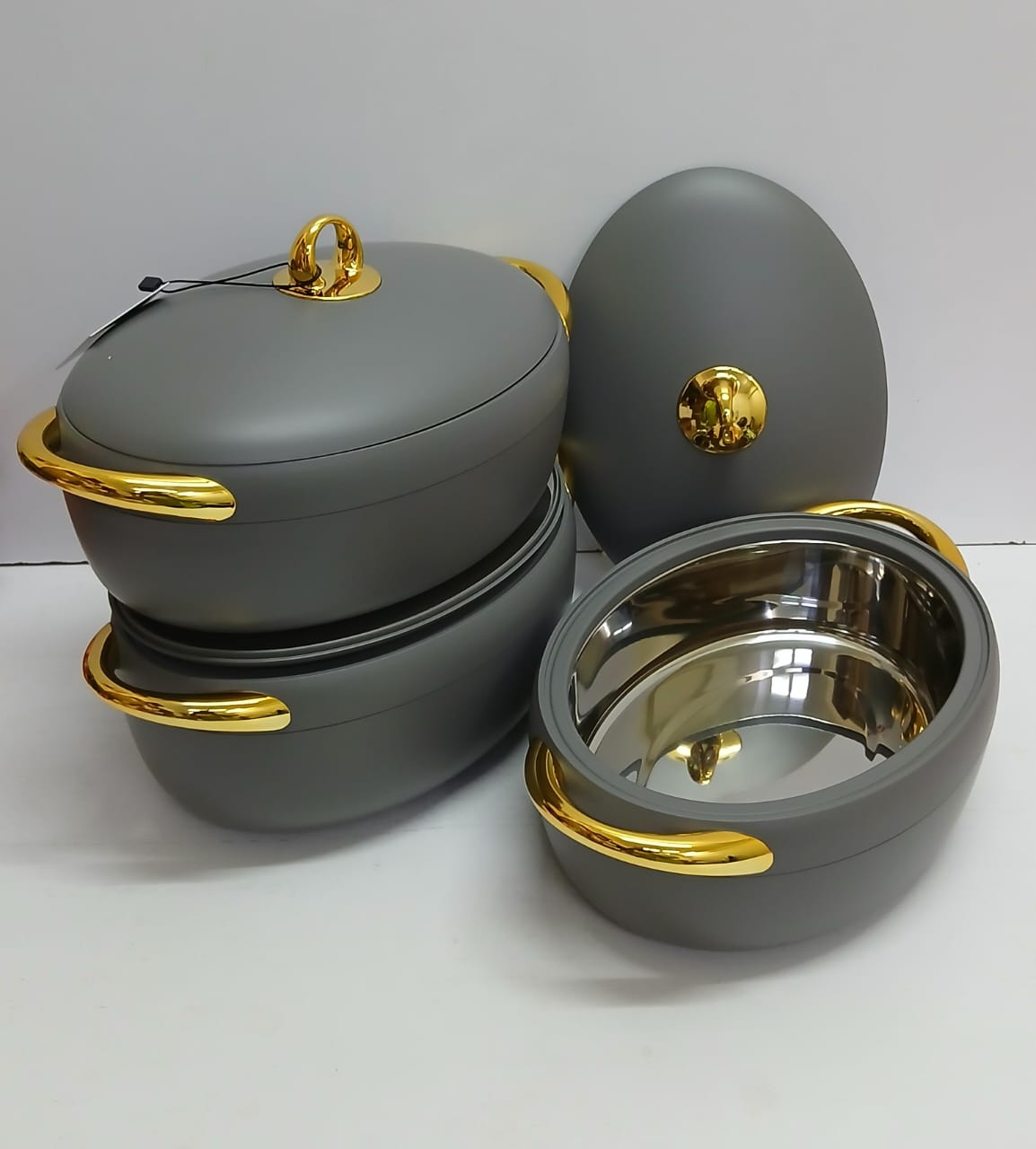 3pcs luxury Forever gold hotpot set