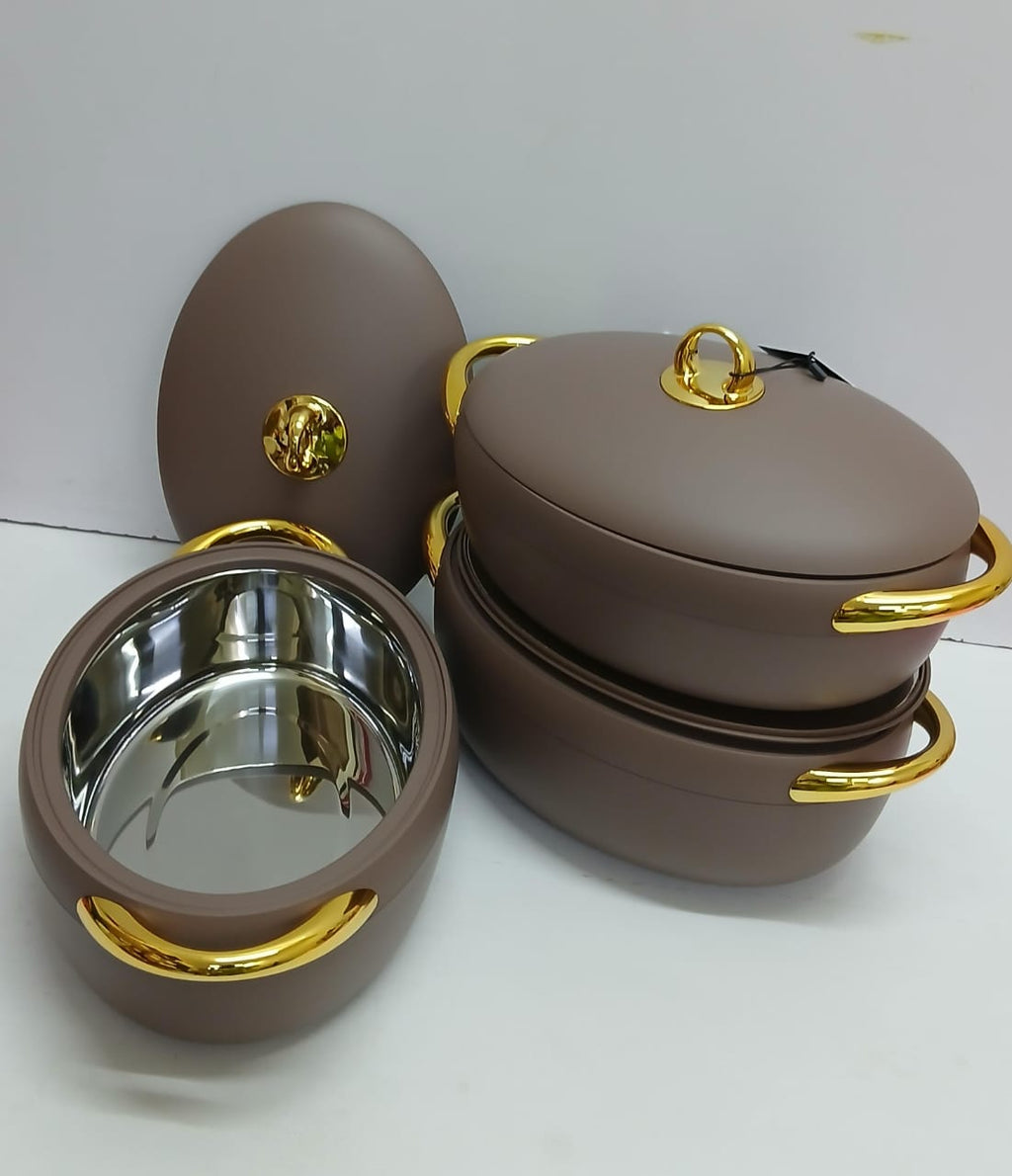 3pcs luxury Forever gold hotpot set
