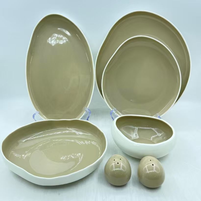 Elegant  European Double Glaze Porcelain Dinner set